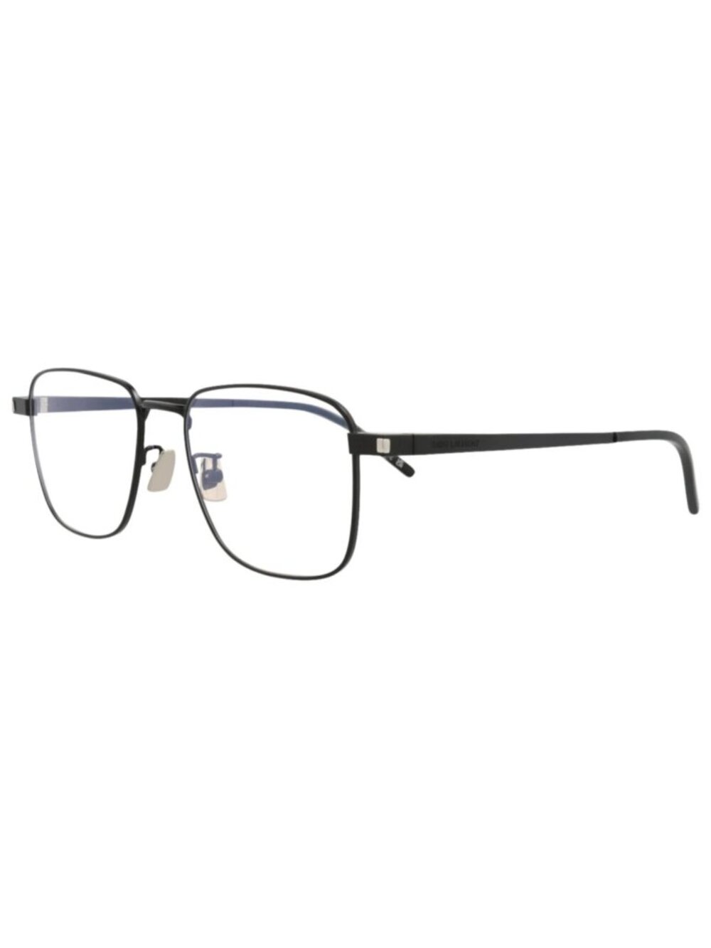 New Saint Laurent Women's Eyeglasses Square Rectangle Metal Frame Mens Black Eye
